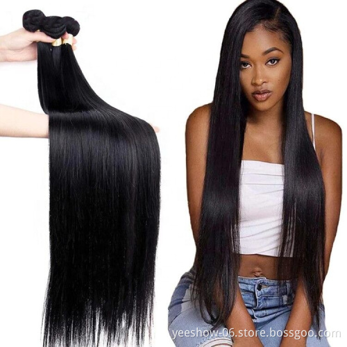 wholesale brazilian straight bundles 10''-40'' with bags and labels  for black woman